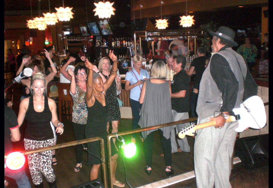Oklahoma Ollie and Blues Stand Band Oklahoma Ollie performing with the Blues Stand Band