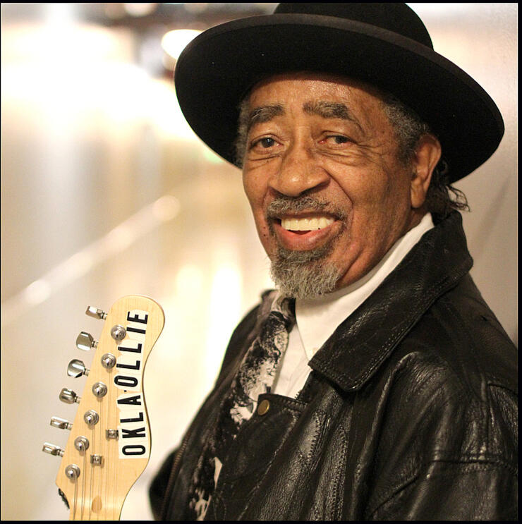 Oklahoma Ollie showcasing his original blues songs